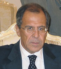 Russian foreign minister Sergei Lavrov flew